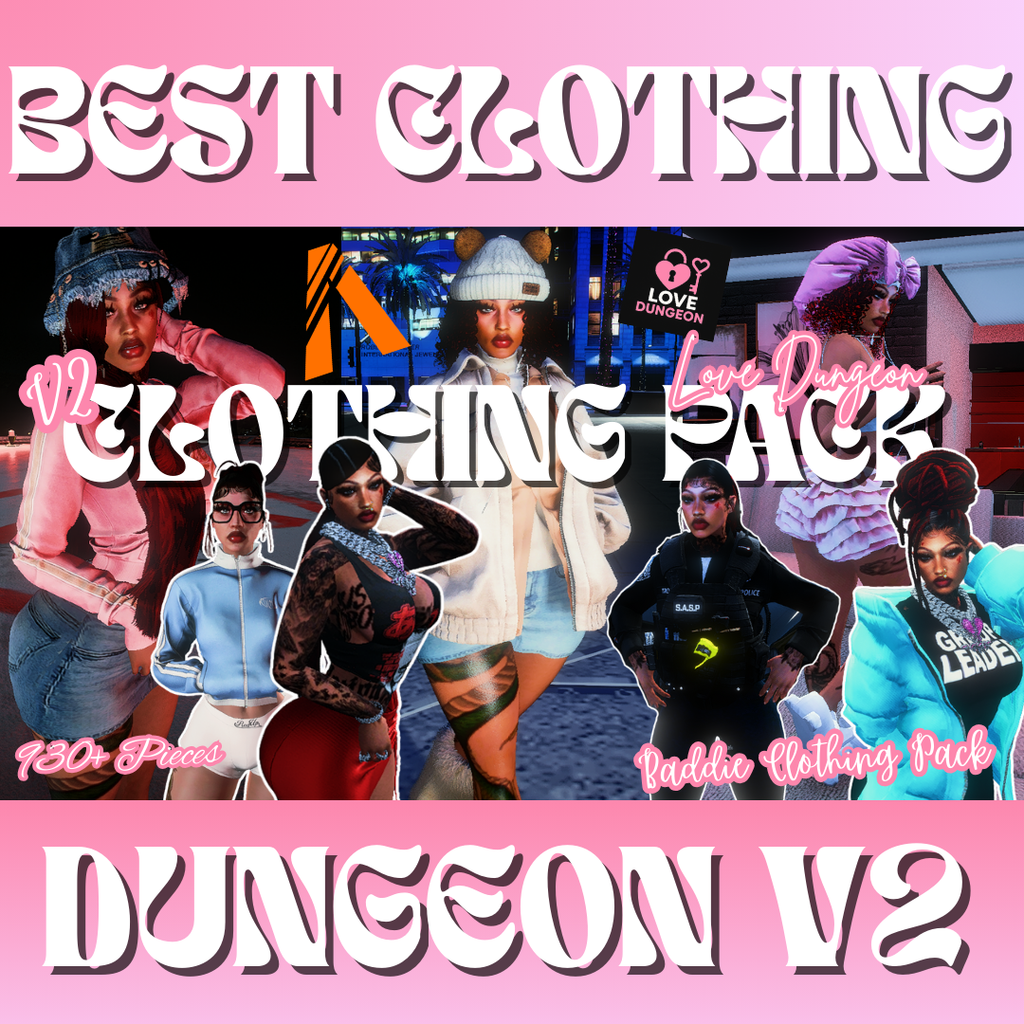 V2 TOS FRIENDLY Love Dungeon V2 Clothing & Hair Pack | 930+ Pieces | TOS-Friendly