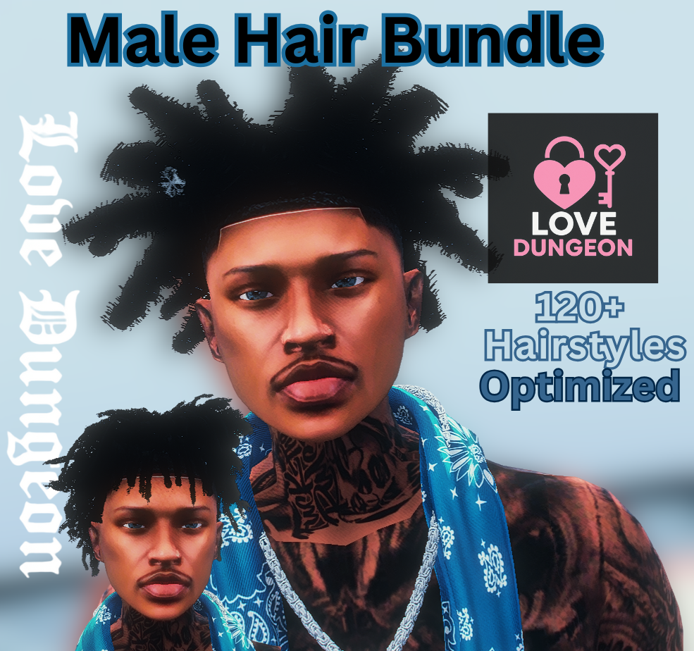 Male Hair Bundle | 120+ Styles | FiveM GTA RP