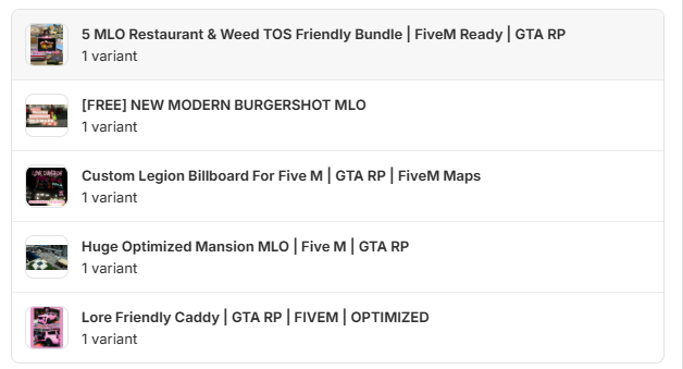 FiveM Server Essential Bundle | Cars, MLOs/Maps, Clothing & Hair | Large TOS Friendly Bundle