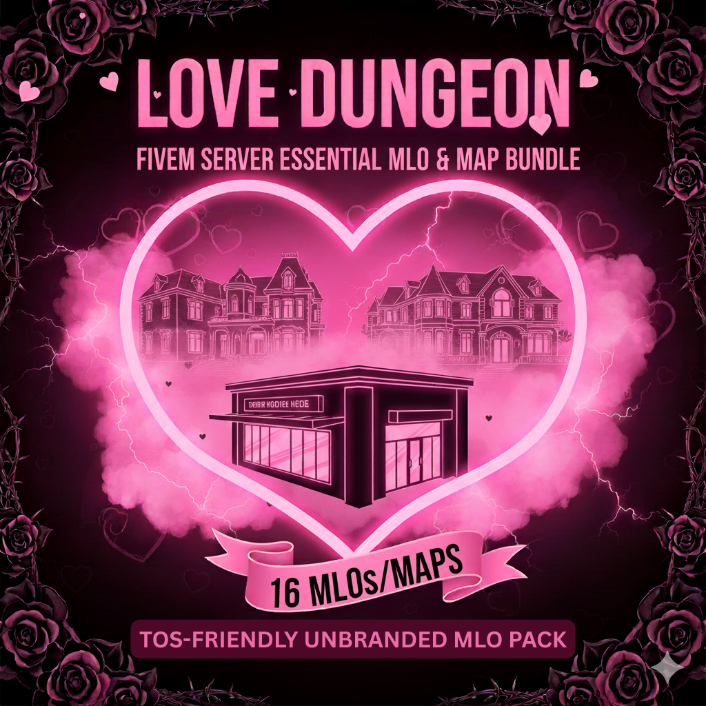 FiveM Server Essential MLO & Map Bundle (16 MLOs/Maps) | TOS-Friendly Unbranded MLO Pack