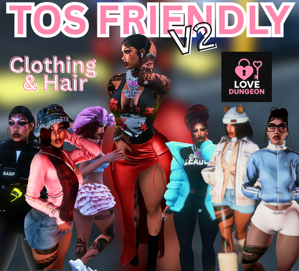 V2 TOS FRIENDLY Love Dungeon V2 Clothing & Hair Pack | 930+ Pieces | TOS-Friendly
