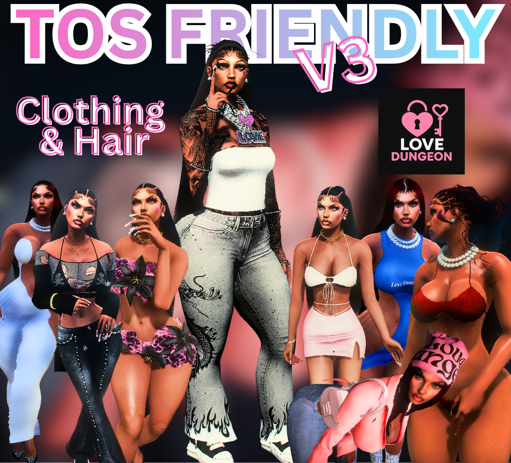 V3 Love Dungeon Hair & Clothing Pack | 1400+ Pieces | Lore-Friendly | Drag & Drop Ready | FiveM