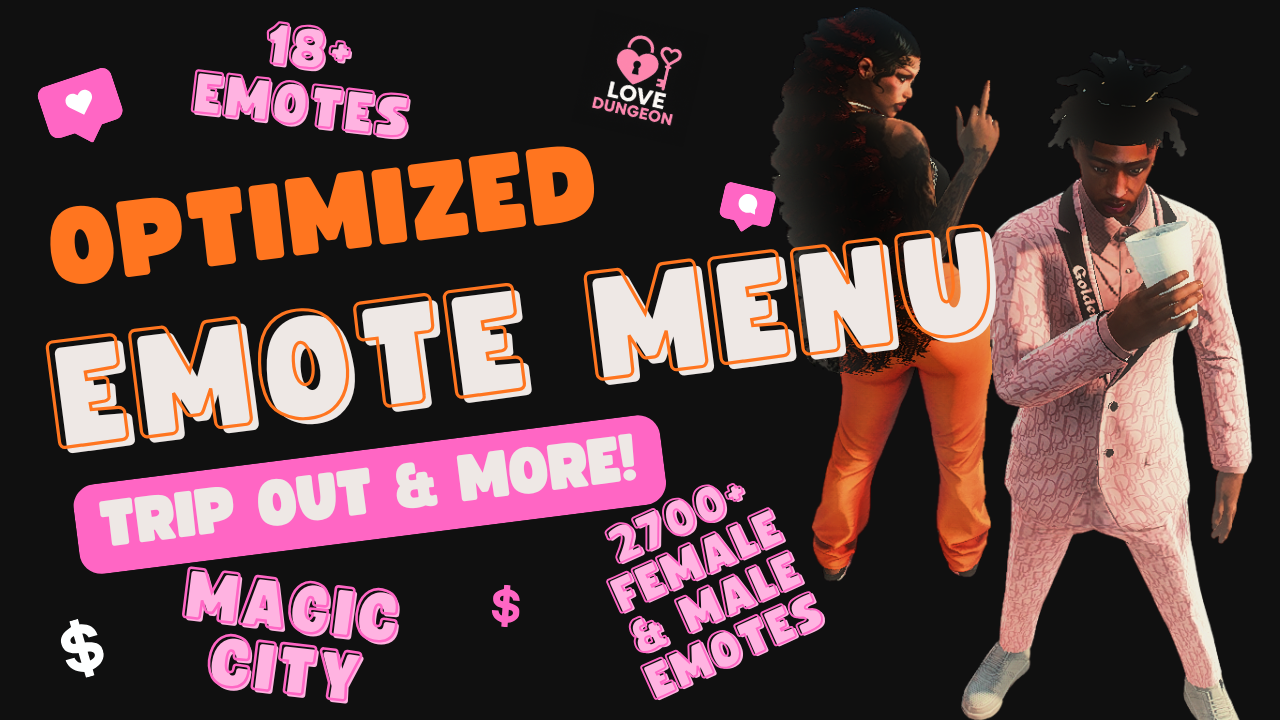 OPTIMIZED Love Dungeon Animation Menu | 2700+ Emotes | ERP & Dance Ready
